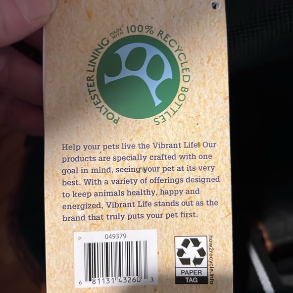 Vibrant Life Pet Tote Bag Carrier for Small Dogs & Cats 16 lbs  16” x 10” BNWT - Picture 15 of 15